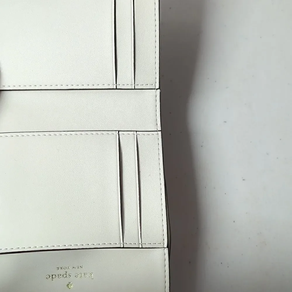 NWT Kate Spade Cream/Gold Wallet